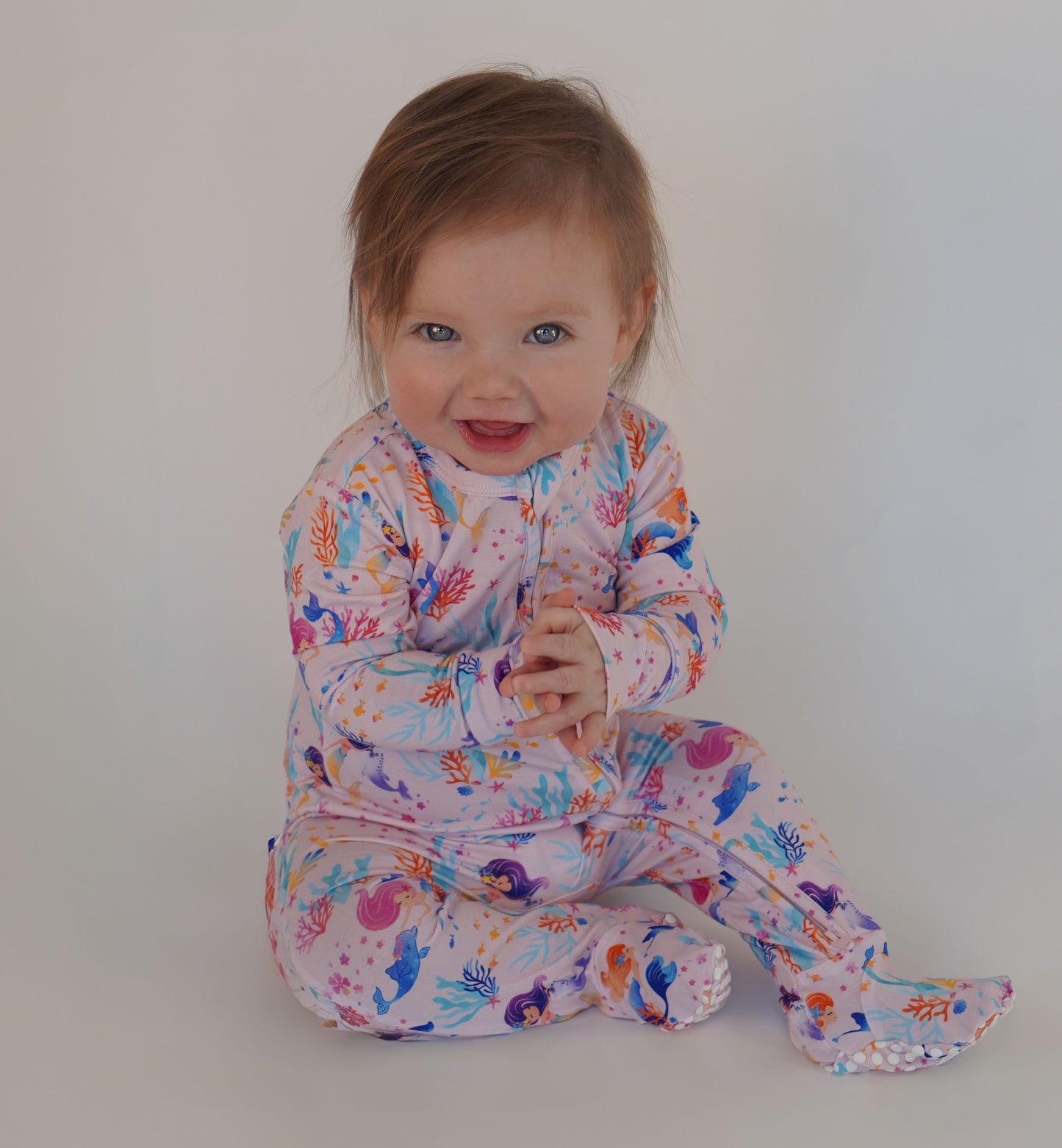 Mermaid One-Piece with Gripper Footies